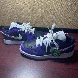 Never worn Air Jordan 1 Lows Purple. Please message if interested.
